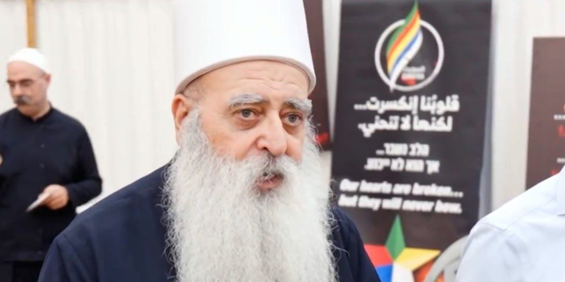 الشيخ موفق طريف يدعو المجتمع الدولي للتحرك عقب تفجير جرمانا
