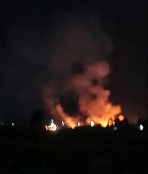 اندلاع حريق كبير في حي غويران بمدينة الحسكة