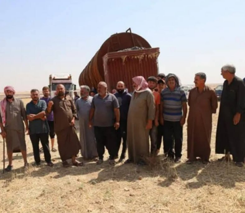 احتجاجات غربي الحسكة رفضاً لوجود مصافي نفط بدائية