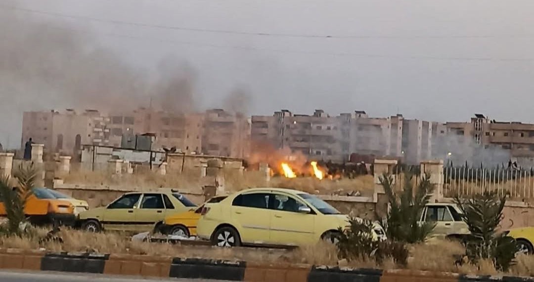 حريق في مدينة الحسكة