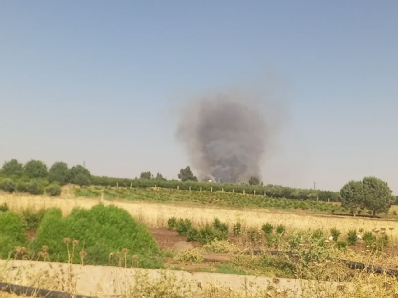 حريق في ريف درعا