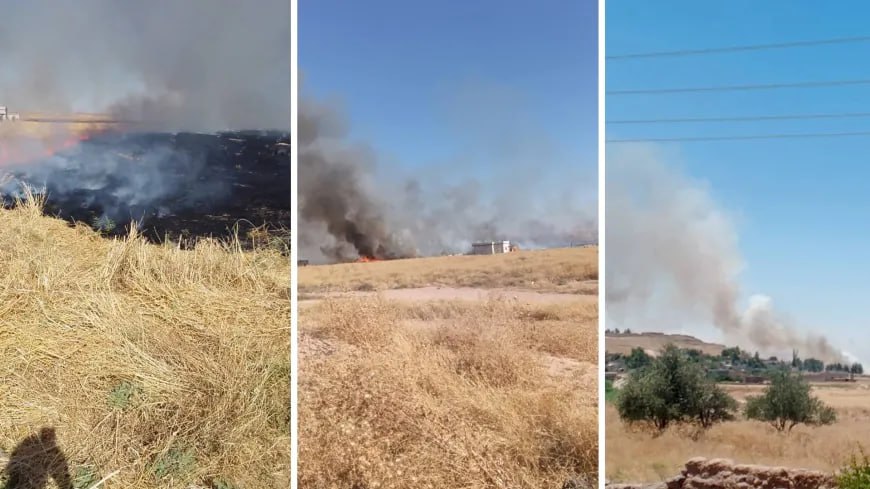 إخماد ثلاثة حرائق في مدينة تل تمر وريفها
