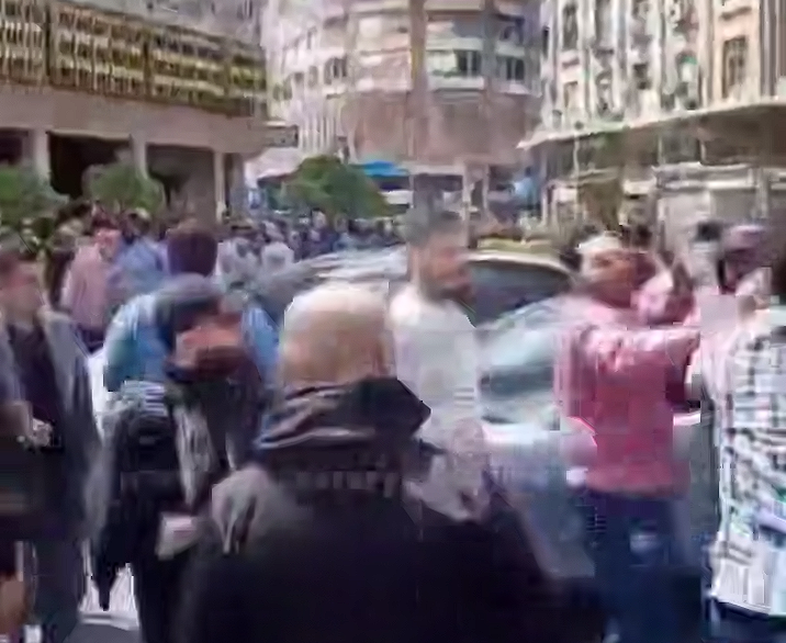 اعتداء على المتظاهرين في دمشق